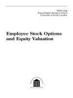 Employee stock options and equity valuation 