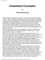 Investment counselor by orson scott card 
