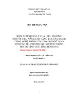 Biện pháp quản lý của hiệu trưởng đối với việc nâng cao năng lực ứng dụng công nghệ thông tin cho đội ngũ giáo viên các trường trung học phổ thông huyện vĩnh cửu, tỉnh đồng nai  (tt) 