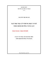 Dạy học địa lí 9 THCS theo định hướng năng lực (tt) 