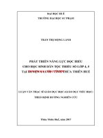 Phát triển năng lực đọc hiểu cho học sinh dân tộc thiểu số lớp 4, 5 tại huyện a lưới   tỉnh thừa thiên huế (tt) 