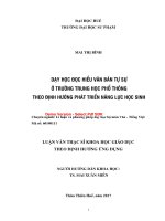 Dạy học đọc hiểu văn bản tự sự ở trường THPT theo định hướng phát triển năng lực HS  (tt) 