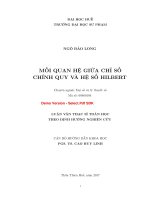 Mối quan hệ giữa chỉ số chính quy và hệ số hillbert (tt) 