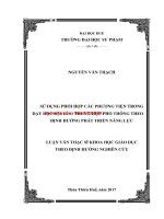 Sử dụng phối hợp các phương tiện trong dạy học địa lí 11 trung học phổ thông theo định hướng phát triển năng lực (tt) 