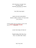 Khảo sát độ linh động trong giếng lượng tử tam giác gaas algaas (tt) 