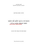 Một số kết quả cơ bản của giải tích thô (tt) 