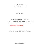 Tiểu thuyết của thuận từ góc nhìn kí hiệu học văn học (tt) 