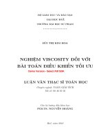 Nghiệm viscosity đối với bài toán điều khiển tối ưu (tt) 