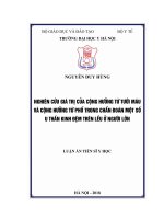 Nghiên cứu giá trị của cộng hưởng từ tưới máu và cộng hưởng từ phổ trong chẩn đoán một số u thần kinh đệm trên lều ở người lớn (FULL TEXT)