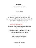 Xây dựng và tổ chức dạy học tích hợp chủ đề “nước” theo hướng phát triển NL giải quyết vấn đề thực tiễn của HS lớp 10 THPT (tt) 