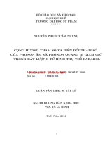 Cộng hưởng tham số và biến đổi tham số của phonon âm và phonon quang bị giam giữ trong dây lượng tử hình trụ thế parabol (tt) 