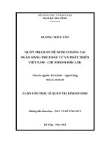 Quản trị quan hệ khách hàng tại ngân hàng TMCP đầu tư và phát triển việt nam   chi nhánh đắklắk