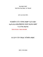 Nghiên cứu tổng hợp vật liệu ag fe3o4 graphene oxit dạng khử và ứng dụng  (tt) 