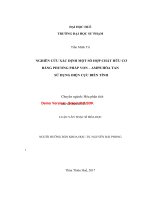 Nghiên cứu xác định một số hợp chất hữu cơ bằng phương pháp von ampe hòa tan sử dụng điện cực biến tính (tt) 