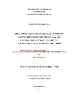 Phối hợp sử dụng thí nghiệm vật lý với các phương tiện nghe nhìn trong dạy học chương “điện từ học” và chương “quang học” vật lý 9 trung học cơ sở  (tt) 