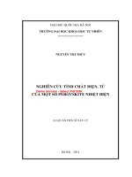 Nghiên cứu tính chất điện, từ của một số perovskite nhiệt điện (tt) 