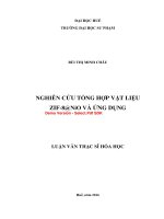 Nghiên cứu tổng hợp vật liệu ZIF 8nio và ứng dụng (tt) 