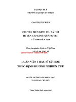 Chuyển biến kinh tế   xã hội huyện gio linh (quảng trị) từ 1990 đến 2010 (tt) 