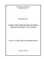 Chiến lược kinh doanh sản phẩm đồ gỗ tại công ty cổ phần cẩm hà