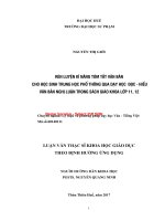 Rèn luyện kĩ năng tóm tắt văn bản cho học sinh THPT qua phần dạy đọc  hiểu VBNL trong sách giáo khoa lớp 11, 12  (tt) 