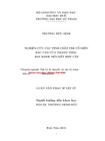 Nghiên cứu các tính chất phi cổ điển bậc cao của trạng thái hai mode nén kết hợp cặp (tt) 