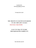 Tiểu thuyết nguyễn xuân khánh từ góc nhìn liên văn bản (tt) 