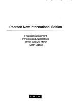 Financial management principles and applications by titman keown martin twelfth edition 