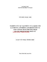 Nghiên cứu sự tạo phức của Gd(III) với 4 (3 metyl 2 pyridylazo)rezocxin và axit axetic bằng phương pháp quang phổ hấp thụ phân tử (tt) 
