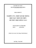 Nghiên cứu, thiết kế hệ thống điện mặt trời nổi trên hồ thủy điện đồng nai 4