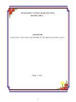 CHUYỀN ĐỀ Khai thác và sử dụng THÍ NGHIỆM TỰ TẠO trong DẠY HỌC VẬT LÝ