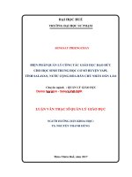 Biện pháp quản lý công tác giáo dục đạo đức cho học sinh ở trường trung học cơ sở huyện vapi, tỉnh salavăn, nước cộng hòa dân chủ nhân dân lào (tt) 