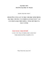 Bồi dưỡng năng lực tự học cho học sinh trong dạy học chương “các định luật bảo toàn” vật lí 10 trung học phổ thông với sự hỗ trợ của máy vi tính  (tt) 