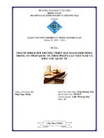 LUẬN văn LUẬT THƯƠNG mại TRÁCH NHIỆM bồi THƯỜNG THIỆT hại NGOÀI hợp ĐỒNG TRONG tư PHÁP QUỐC TẾTHEO PHÁP LUẬT VIỆT NAM và điều ước QUỐC tế 