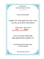 Nghiên cứu tổng hợp chất màu vàng cacrxmo1 xo4 sử dụng cho gốm sứ (tt) 