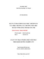 Quản lí hoạt động dạy học 2 buổi ngày của hiệu trưởng các trường tiểu học ở huyện vĩnh linh, tỉnh quảng trị (tt) 