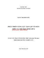 Phát triển năng lực tạo lập văn bản miêu tả cho học sinh lớp 4 (tt) 