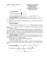 Đề kiểm tra học kỳ 2 môn toán lớp 9