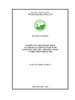 Nghiên cứu một số đặc điểm của bệnh cầu trùng ở lợn nuôi tại huyện việt yên, tỉnh bắc giang và biện pháp phòng trị 