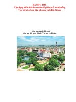 Vận dụng kiến thức liên môn để giải quyết tình huống Tìm hiểu Lịch sử địa phương tỉnh Bắc Giang