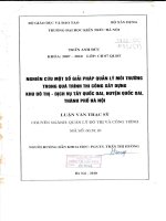 Nghiên cứu một số giải pháp quản lý môi trường trong quá trình thi công xây dựng khu đô thị   dịch vụ tây quốc oai, huyện quốc oai, thành phố hà nội (tt) 