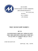 THỰC HÀNH NGHỀ NGHIỆP :GIẢI PHÁP HOÀN THIỆN QUY TRÌNH TỔ CHỨC THỰC HIỆN HỢP ĐỒNG NHẬP KHẨU THIẾT BỊ Y TẾ TẠI CÔNG TY TNHH KỸ THUẬT Y TẾ LA VANG