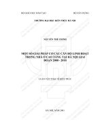 Một số giải pháp cơ cấu căn hộ linh hoạt trong nhà ở cao tầng tại hà nội giai đoạn 2000   2010 (tt) 