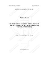 Quản lý không gian kiến trúc, cảnh quan khu di tích lịch sử đền hùng, thành phố việt trì tỉnh phú thọ (tt) 
