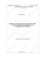 Đánh giá giải pháp quy hoạch kiến trúc nhà ở xã hội khu đô thị đặng xá, huyện gia lâm, hà nội (tt) 