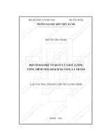 Một số bài học về quản lý chất lượng công trình nhà khách đa năng la thành (tt) 
