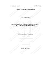 Truyền thống và đổi mới trong nhà ở dân tộc ê đê tỉnh đắk lắk (tt) 