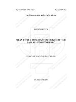 Quản lý quy hoạch xây dựng khu du lịch đại lải   tỉnh vĩnh phúc (tt) 