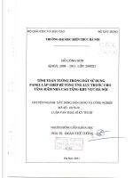 Tính toán tường trong đất sử dụng panel lắp ghép bê tông ứng lực trước cho tầng hầm nhà cao tầng khu vực hà nội (tt) 