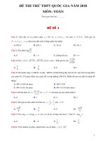 Tài liệu HOT ĐỀ THI THỬ TOÁN THPT QUỐC GIA 2018 (có lời giải chi tiết) + MA TRẬN TỔNG QUÁT ĐỀ THI