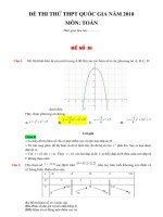 Tài liệu HOT Đề thi thử Toán THPT Quốc gia 2018 (có lời giải chi tiết)
